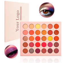 Private label good quality long lasting 30 colors matte make up eye shadow palette
